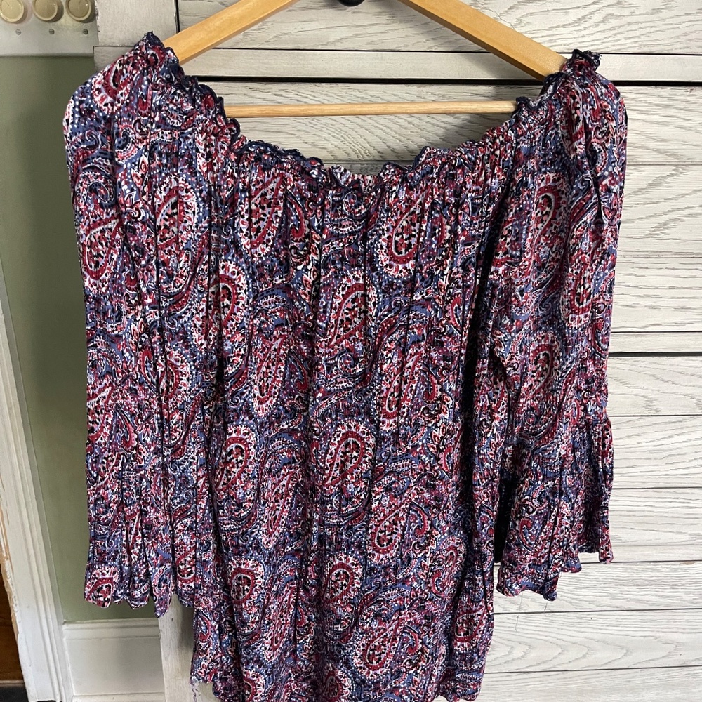 Simply RUBY multi color blouse large - Picture 2 of 4